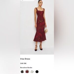 Reformation Irisa Dress - burgundy